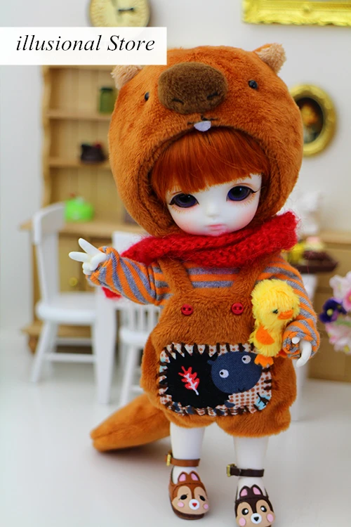1/8 мини SD bjd кукла ткань маленький Бобр комбинезон костюм для 1/8 bjd кукла игрушка