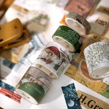 

8 Pcs/Set Vintgae Forest Plant Washi Tape Masking Tape Decorative Adhesive Tape Sticker Scrapbooking Diary Stationery Supply