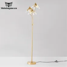 Арт пост современная простая Напольная Лампа в скандинавском стиле роскошные золотые стоячие лампы для Гостиной Свободный напольный светильник для спальни теплая Высокая Лампа