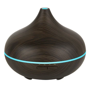 

Essential Oil Diffuser, 500Ml Mini Aroma Wood Grain Cold Mist Humidifier For Office Home Learning Yoga Spa Baby, Auto Off And 8