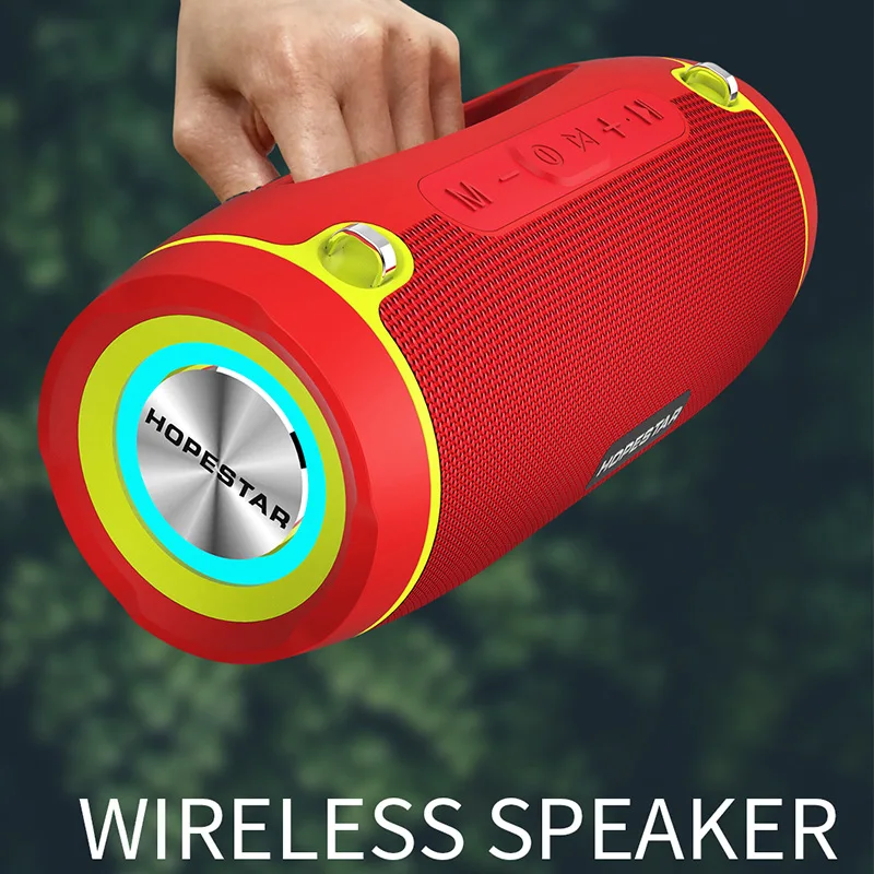 HOPESTAR H45 портативные Bluetooth колонки 20 Вт Высокая мощность с ремешком супер бас