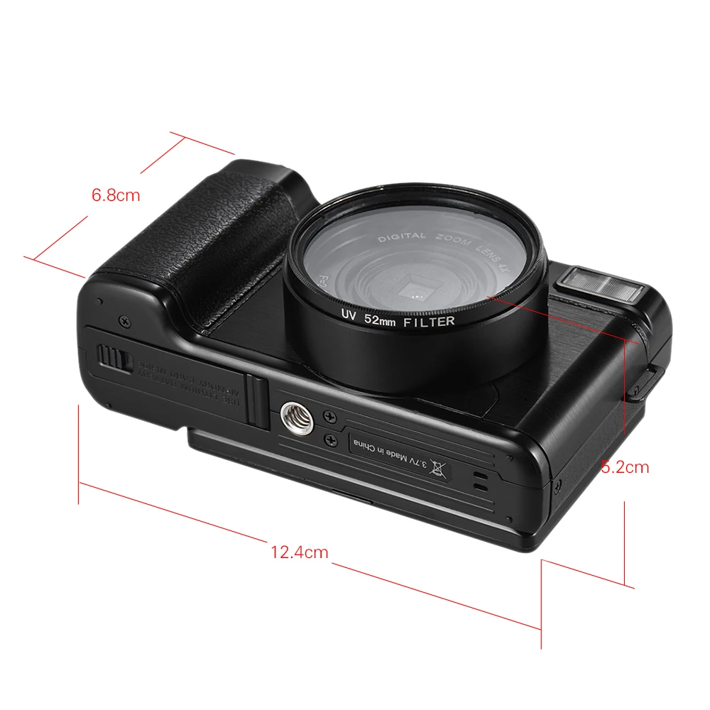 Andoer R1 портативные видеокамеры 24MP Цифровая видеокамера Full HD 1080P 3," Вращающийся ЖК-экран анти-встряхивание 4X цифровой зум