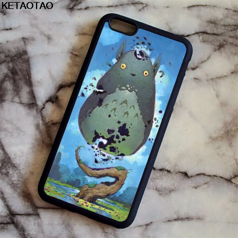 Зеленый KETAOTAO Studio Ghibli унесенный призраками Тоторо чехол для телефона s для iPhone 4 5S 6S 7 8 Plus X XS XR 11 Pro Чехол Мягкий ТПУ резиновый силиконовый - Цвет: Зеленый