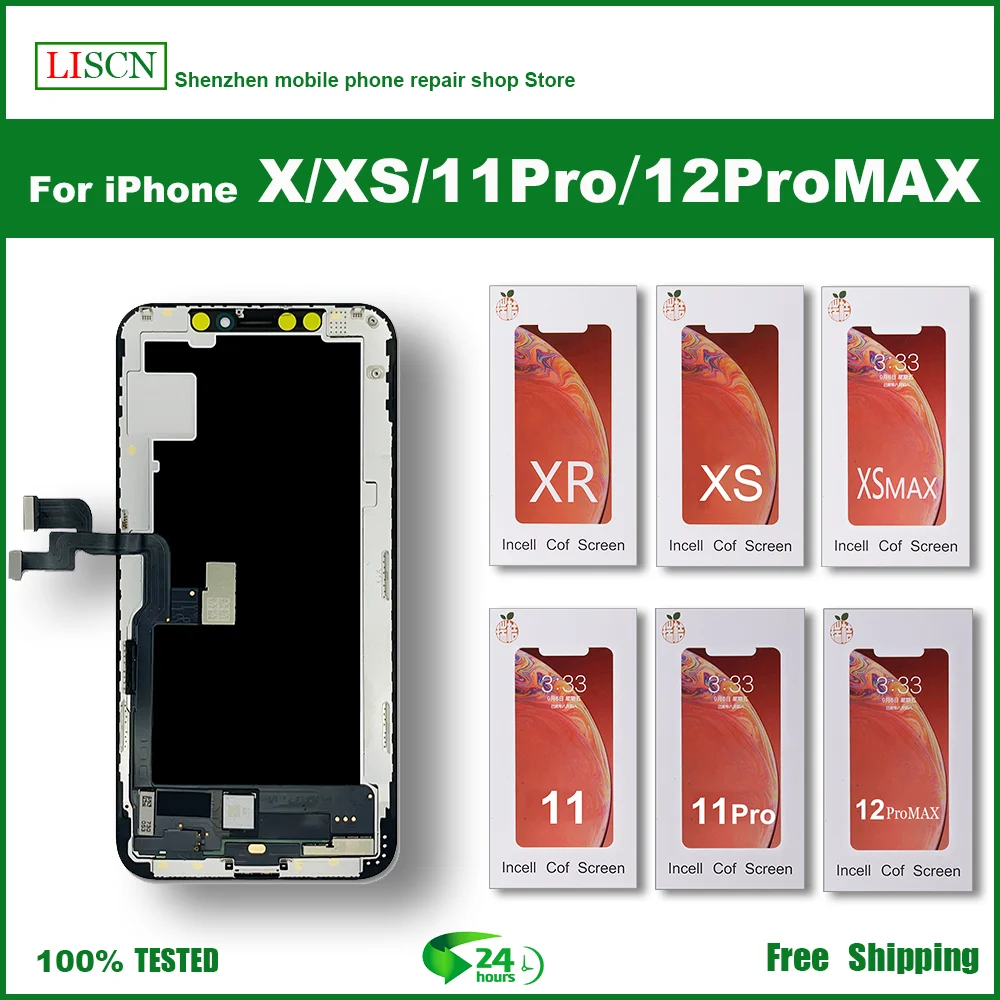 ЖК-дисплей RJ Incell для iPhone X Xs MAX XR 11 Pro 12Pro сенсорный экран с дигитайзером в сборе