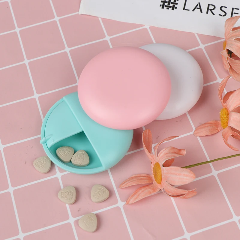 1 Pcs Portable Pocket Round Pill Box Medicine Tablet Storage Holder Organizer Case 3 Colors