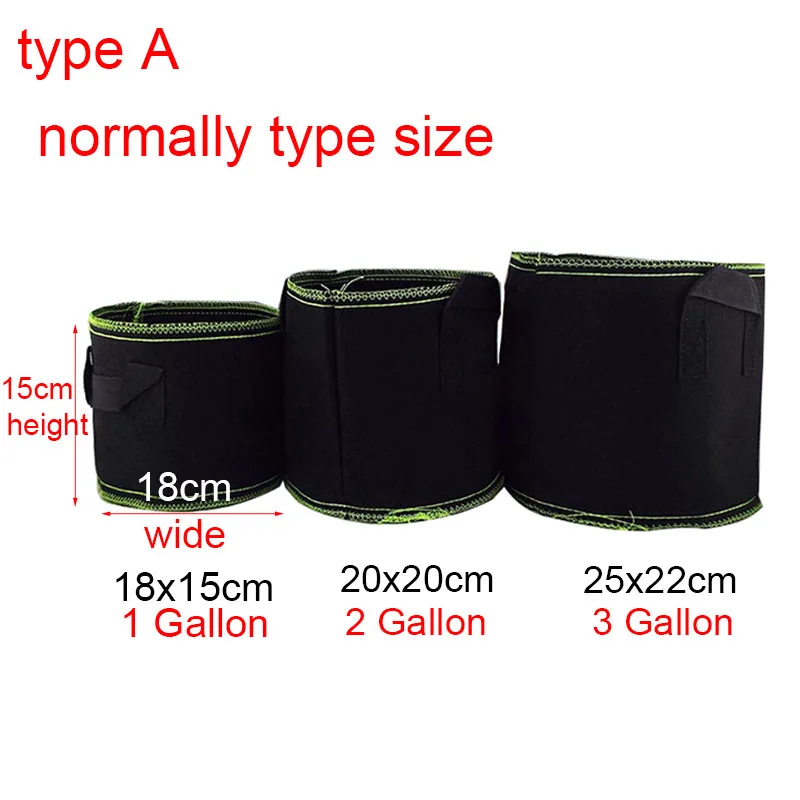 1/2/3 gallon Plant Grow Bags Nursery Pots