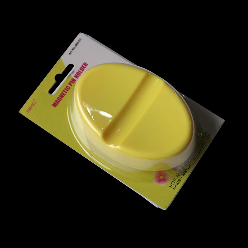 yellow Овальная Магнитная заколка, магнитная игла для хранения, магнитная игла, поглотитель, магнитная коробка - Цвет: yellow