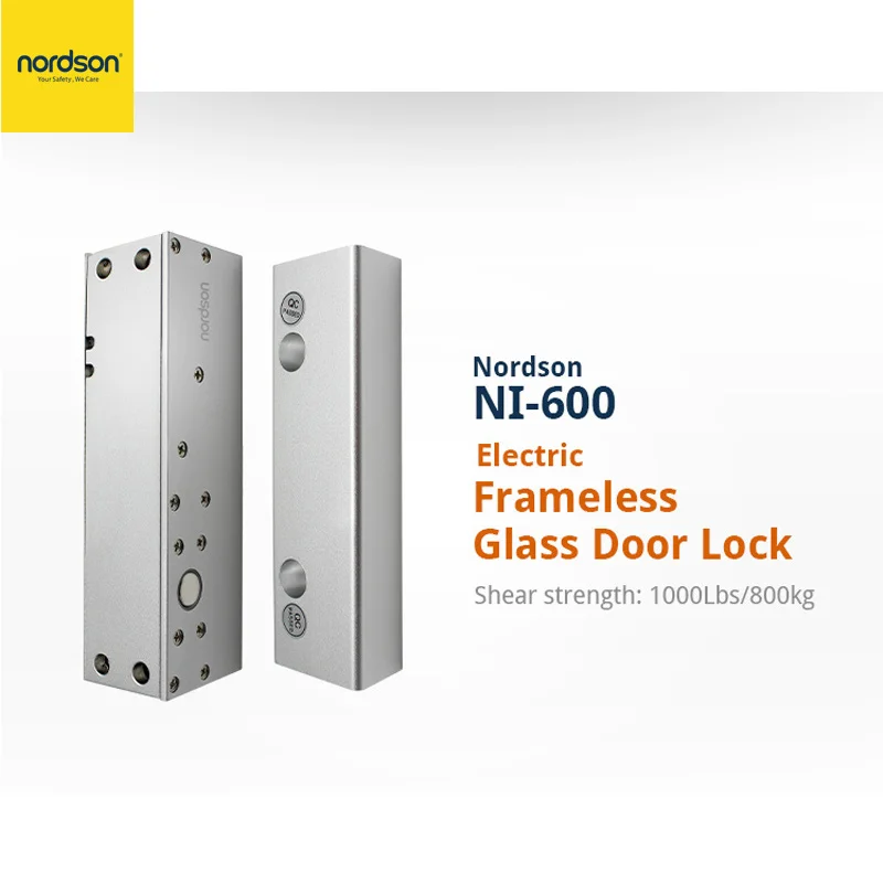 

Nordson Original Magnetic Electric Bolt Lock for Frameless Glass Door 1000 Lbs/ 800Kg Holding Force Aluminum Alloy CO COM Output