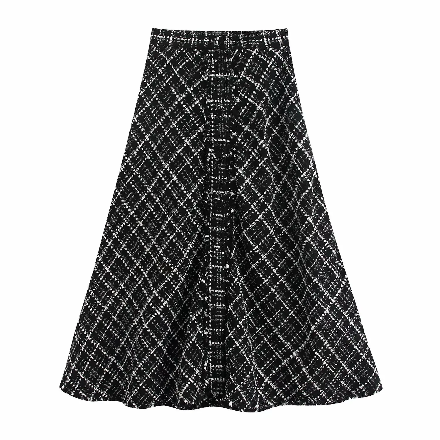 

Western Style WOMEN'S Dress 2020 Spring New Style High-waisted Metal Color Line Tweed Skirt A8ws9965