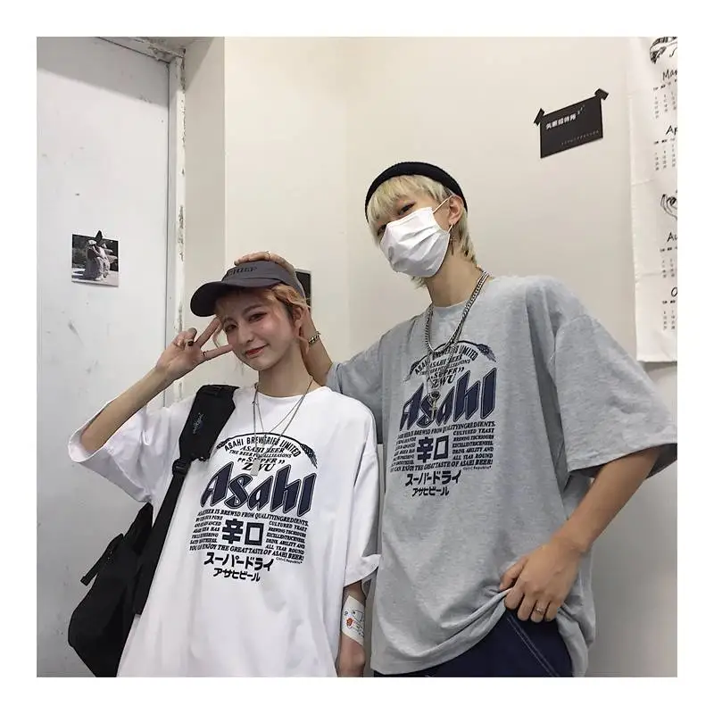 Японский Harajuku футболка для мужчин Лето Хип Хоп футболки уличные футболки короткий рукав Повседневный Топ Высокая уличная футболка для женщин
