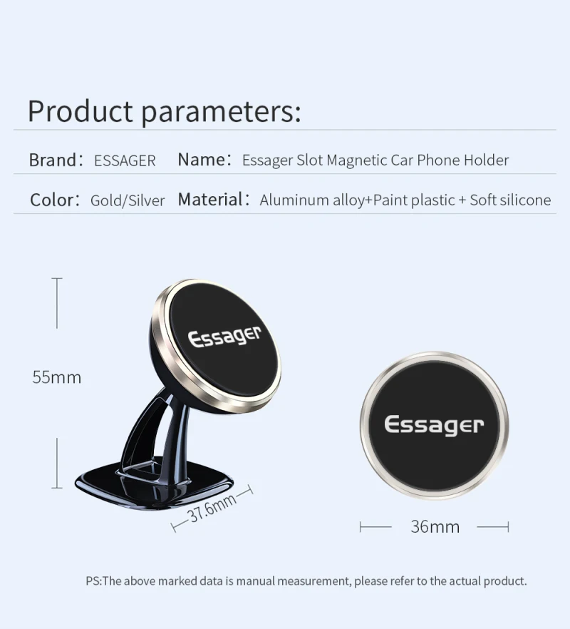 Магнитный автомобильный держатель для телефона Essager для IPhone для Xiaomi 9 для samsung автомобильный держатель телефона автомобильный магнитный держатель подставка для мобильного телефона