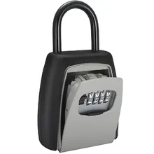 Ящик для ключей с паролем серый четырехзначный замок навесной