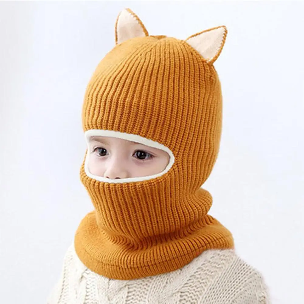 Hat Baby Hot Sale New Toddler Cute Boy Girl Pompon Kids Hat Winter Warm Knit Crochet Beanie Cap Scarf Set czapki dla dzieci