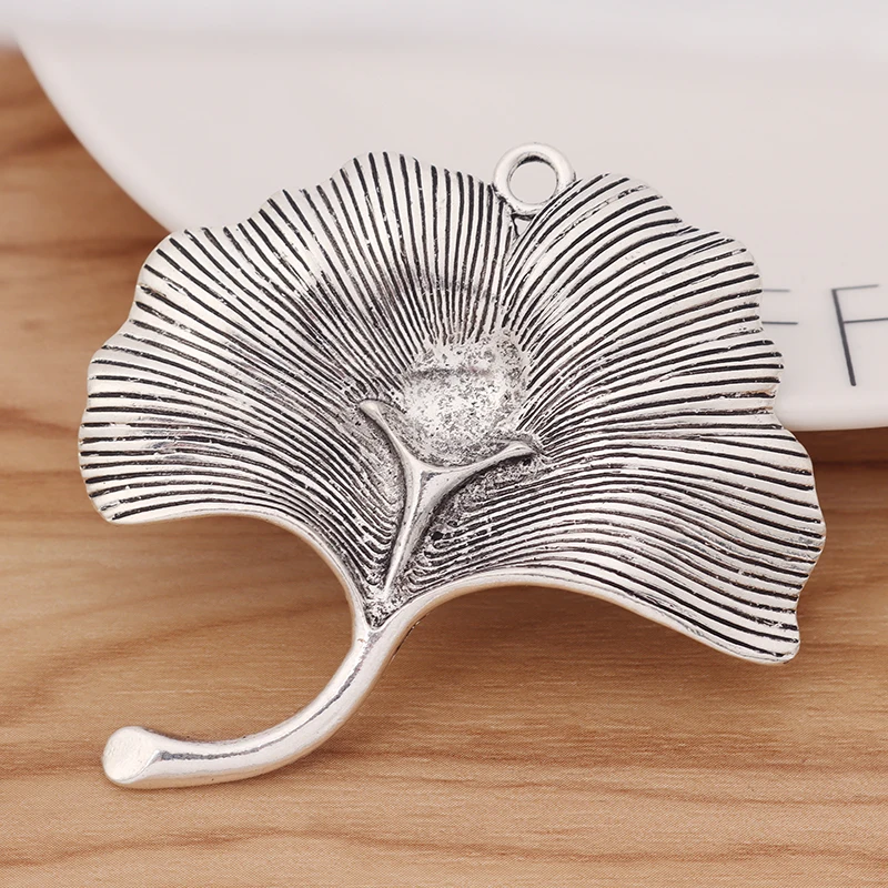 2 шт. Большие Подвески в виде листьев гинкго билоба подвески для ожерелья