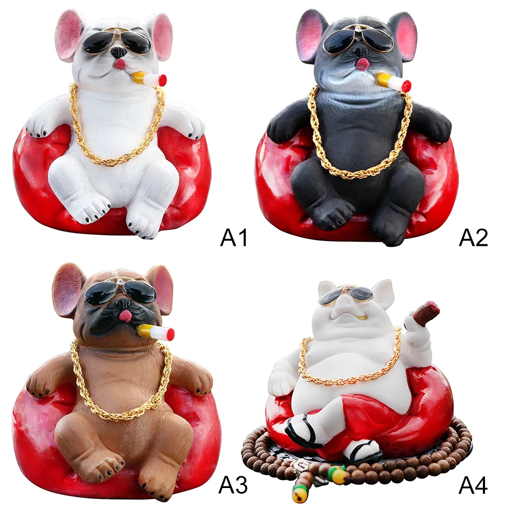 New Car Society Dog Shaking Pig Ornaments Creative Personality Cars Interior Decoration Bully Dog Simulation Car Supplies