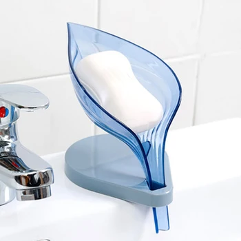 

Leaf Shape Soap Dish Decorative Drainage Storage Plate Tray Bathroom Soap Holder Box Case Bathroom Supplies Bathroom Gadgets NEW