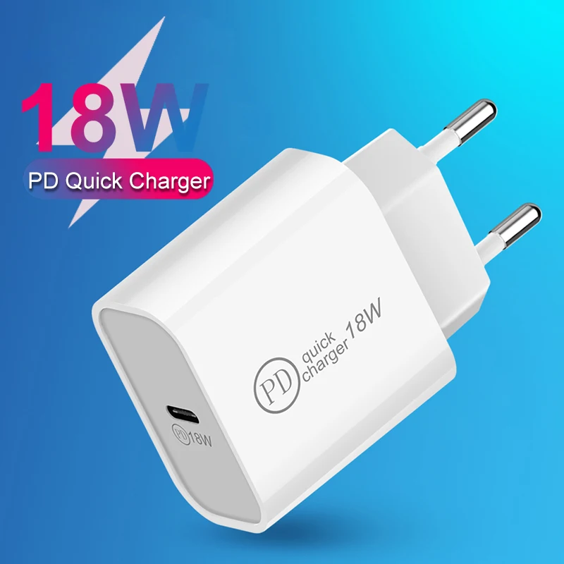 Быстрая зарядка 4 0 3 QC PD зарядное устройство 18 Вт QC4.0 QC3.0 USB Type C быстрое для iPhone 11 Pro X