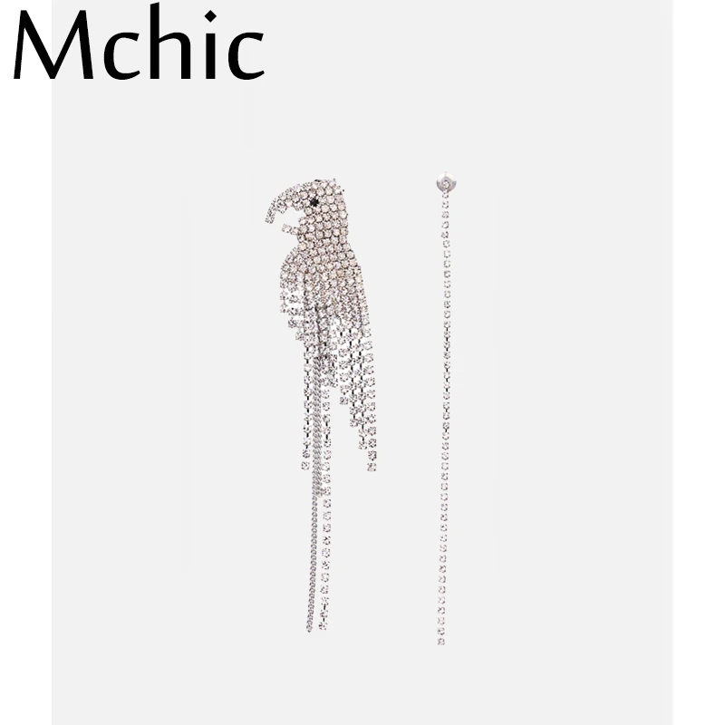 Mchic модные Роскошные очаровательные циркониевые хрустальные попугай птица