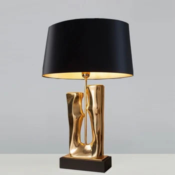 

Nordic Luxury Simple Table Lamp Post-modern Desk Lamps American Creative Art High-end Metal Table Lights Decor Light Fixtures