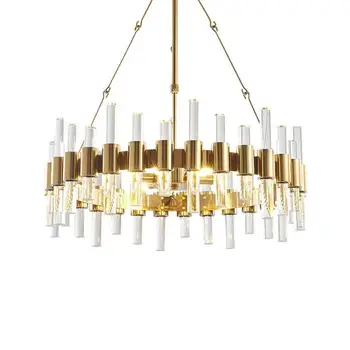 

Modern American chandelier living room LED crystal chandelier luxury hotel room decoration lamp