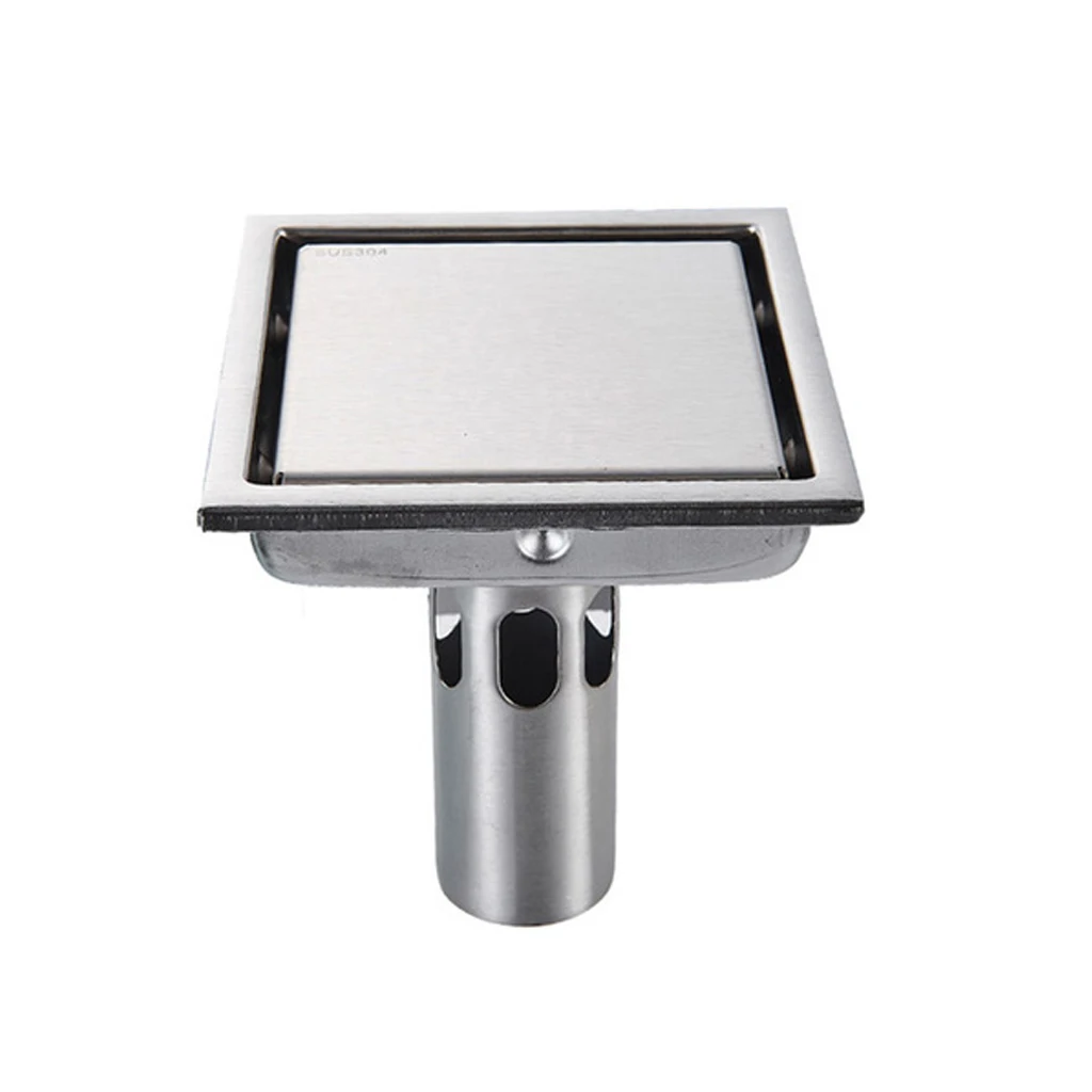 A-15X15cm Tile Insert Square Invisible Floor Drain For Bathroom Shower Room 304 Stainless Steel Large Ground Drain Drop Shipping S06 - Цвет: A-15X15cm