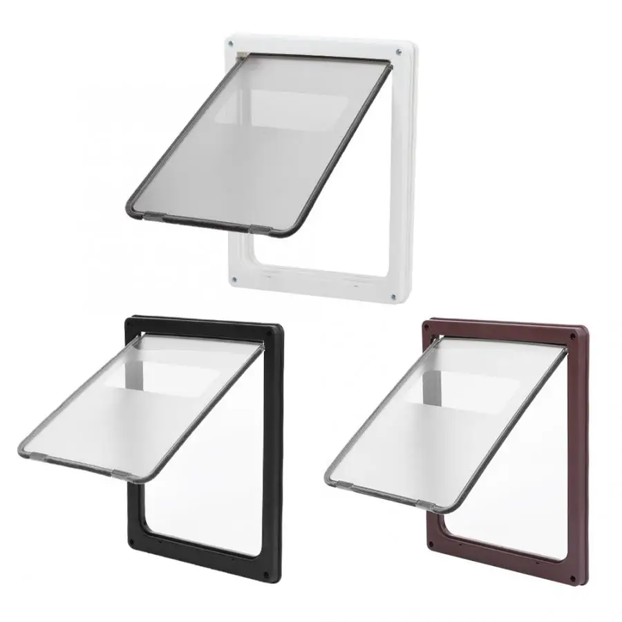 Pet Enter Out Door Safe Door Lockable Dog Cat Door Security Pet Dog Cat