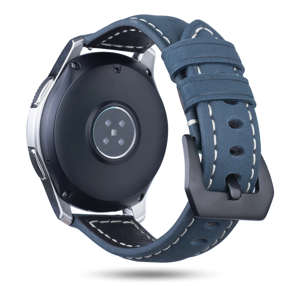 22 мм ремешок для часов Galaxy Watch 46 мм кожаный быстросъемный ремешок браслет для huawei Watch GT Amazfit GTR 47 мм Шестерня S3 ремни