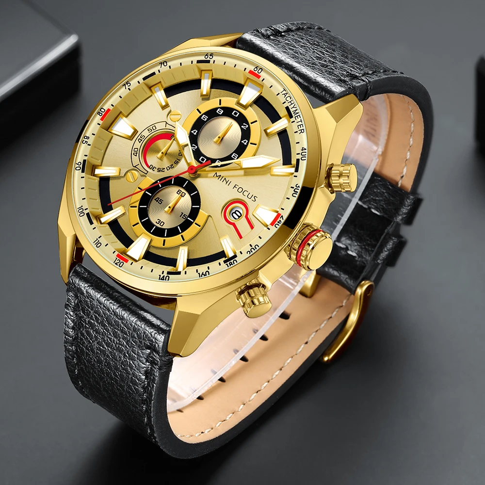 Мини фокус люксовый бренд наручные часы для мужчин водонепроницаемый кожаный ремешок модные спортивные часы для мужчин s Наручные часы Кварцевые Relogio Masculino