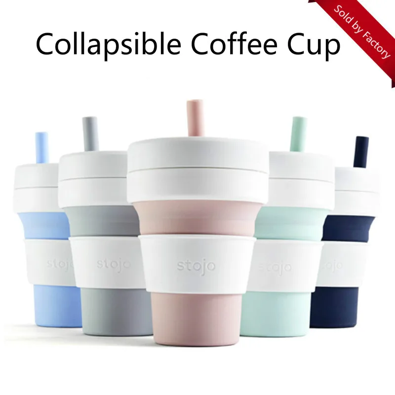

Collapsible Silicone Travel Cup Pocket Size Go Coffee Cup Muti-color Muti-size