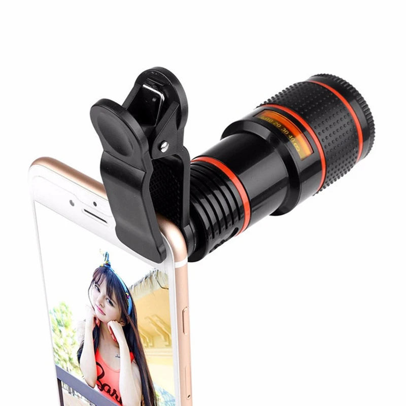 SHELLNAIL Phone Camera Lens Universal Clip 8X 12X Zoom Cell Phone Telescope Lens For iPhone External Telescope Phone Accessories SHELLNAIL Phone Camera Lens Universal Clip 8X 12X Zoom Cell Phone Telescope Lens For iPhone External Telescope Phone Accessories