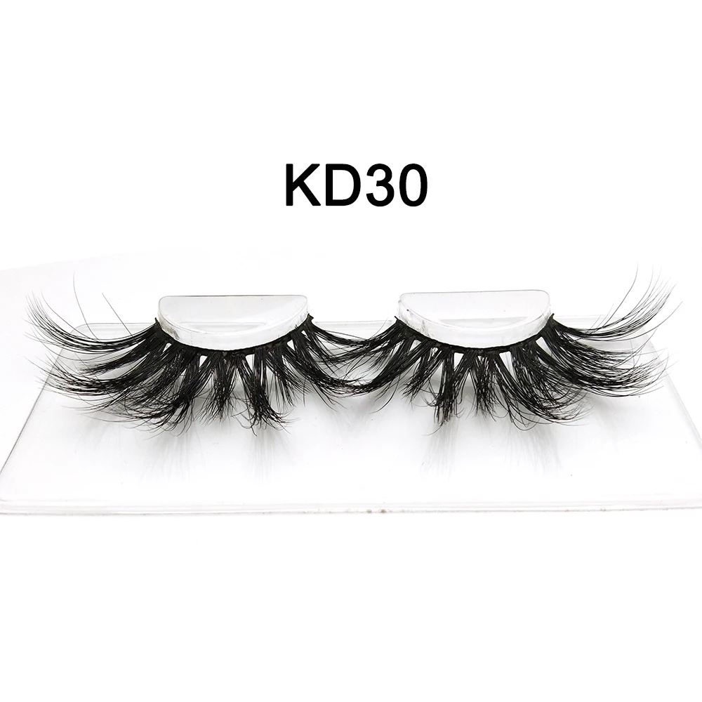 KD30 YuBeauty 25 мм настоящие норковые ресницы длинные толстые 3D норковые ресницы kd-серия Высокое качество - Цвет: KD30