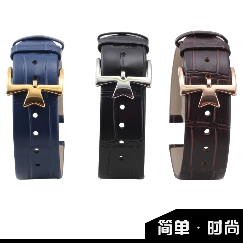 Ultra Thin Genuine Leather Watch Strap 18MM 19MM 20MM 21MM