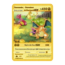 Cartes Pokemon en métal Vmax Pikachu, Venusaur, Greninja, doré, Collection, cadeau, jeu pour enfants, nouvelle Collection 2021