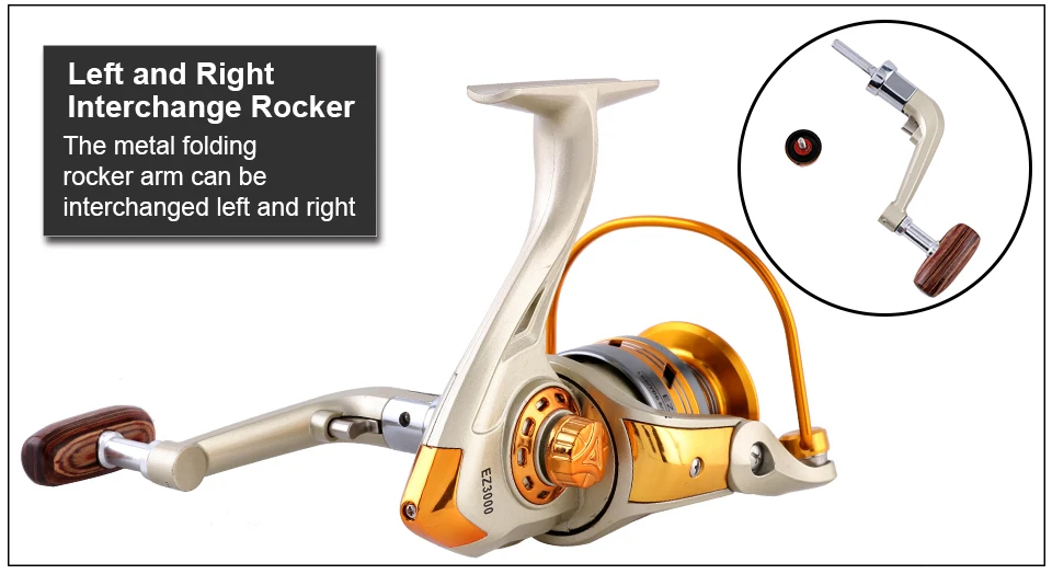 GLUREE Fishing Spinning Reel Carp Fishing Reel 12BB 5.21 Metal Line Cup LeftRight Handle FreshSaltwater Wheel EZ1000~EZ6000 (17)