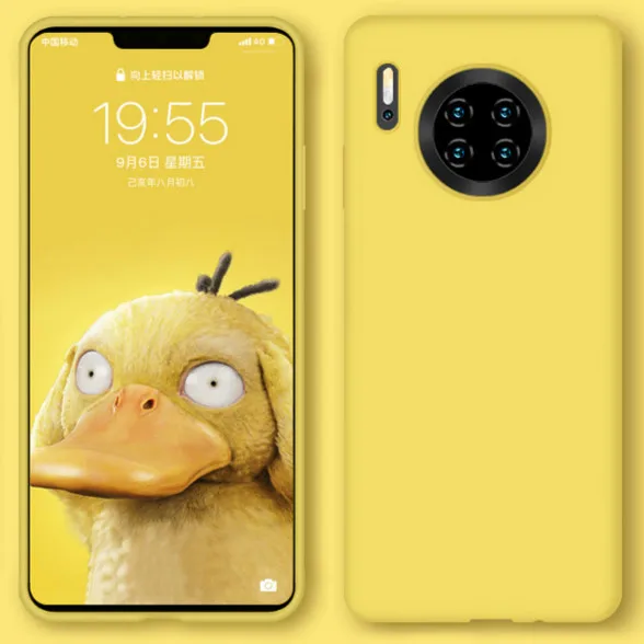 Силиконовый чехол huawei, защитный чехол для телефона huawei mate 30 mate 30 Pro, мягкий чехол для телефона, противоударный чехол для телефона - Цвет: Lime Lemon
