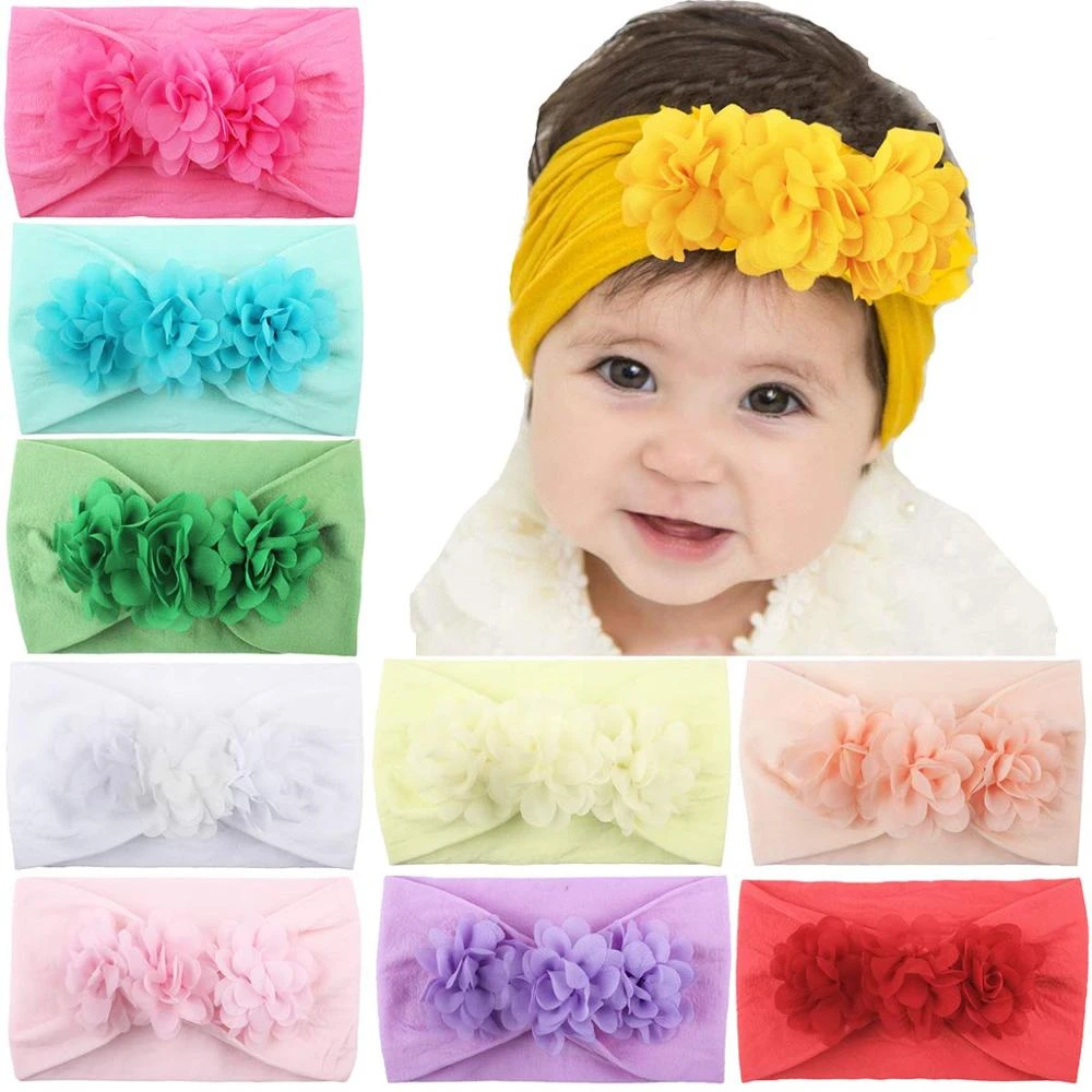 falta Idealmente Frustrante Diademas de gasa con lazo para niña, cintas elásticas de nailon para el  pelo, accesorios para el cabello para recién nacidos, 4,5 pulgadas, 10  Uds.|Accesorios para el pelo de niña| - AliExpress