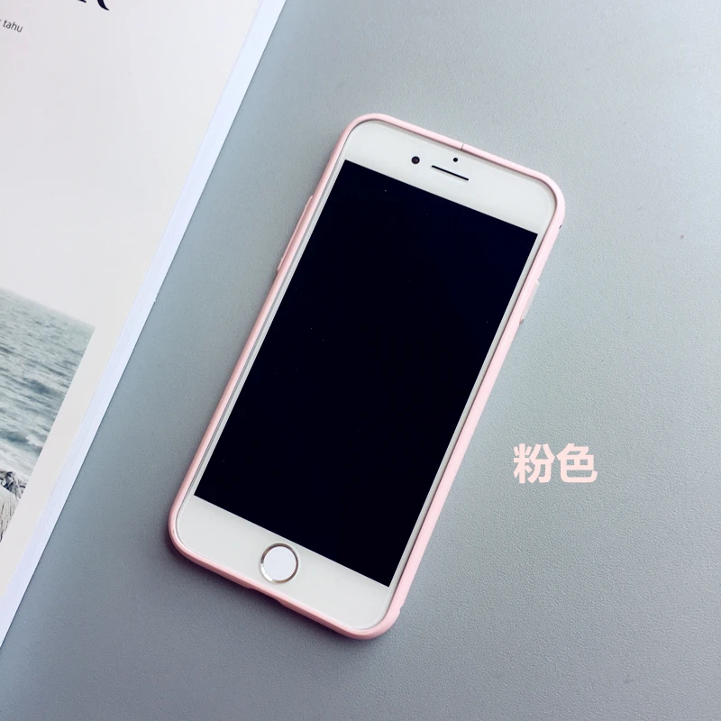 Розовый Для iPhone XS max XR X Металлический бампер ярких цветов для iPhone 8 8plus 6 6SP 7 7P для выпечки Лаковая рамка Fudas - Цвет: Розовый