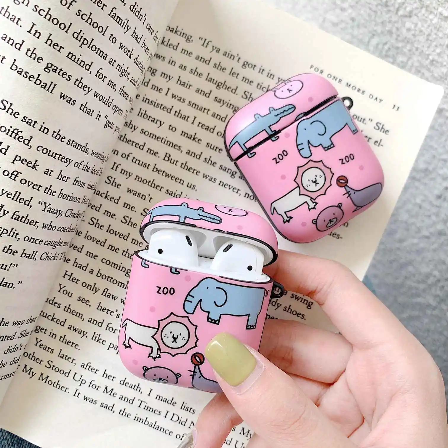 

For AirPods Case Cartoon Elephant luxury IMD soft silicon Headphone Protective Cover cute For Air pods 2 Wireless Earphone Case