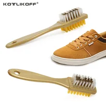 KOTLIKOFF 2х сторонняя щетка для обуви Чистка обуви ремонт Очистка Уход подходит для замшевая обувь из нубука ботинки черного цвета набор для ухода за обувью