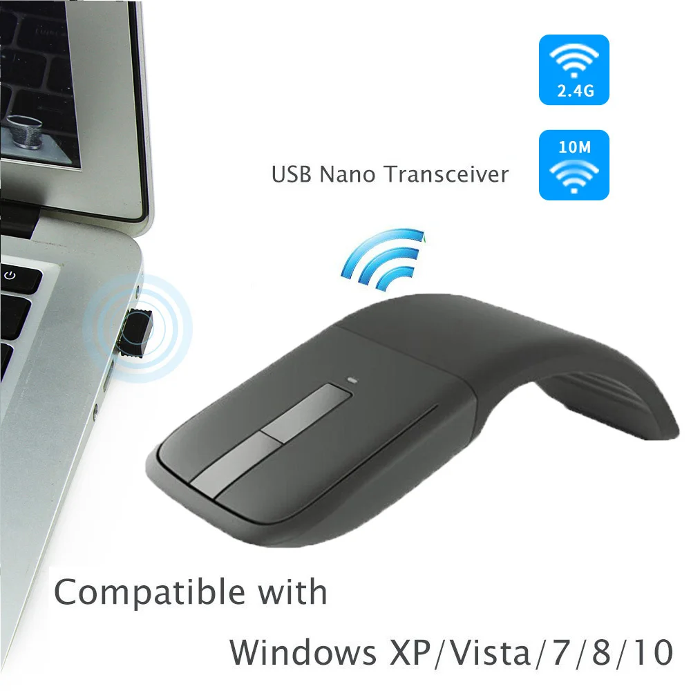 Bluetooth Wireless Mouse For Microsoft Arc Touch Folding