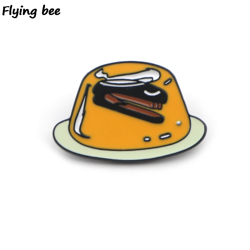 

Flyingbee The office Stapler in Jello Pin Brooch and Pin Enamel Pins Badges Lapel Pin Brooches Badge for Friends Women Men X0426