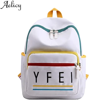 

Aelicy New Women Backpacks Letter Printing Backpack Female Large Capacity School Bags Teenagers Girls Boys Travel Bag Mochilas