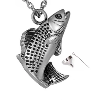 

Fish-shaped Classica Cremation Jewelry for Ashes Memorial Keepsake Necklace Ashes Urn Necklace Pendant