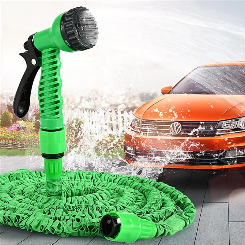 25FT-200FT Garden Hose Expandable Magic Flexible Water Hose EU Hose Plastic Hoses Pipe With Spray Gun To Watering Car Wash Spray