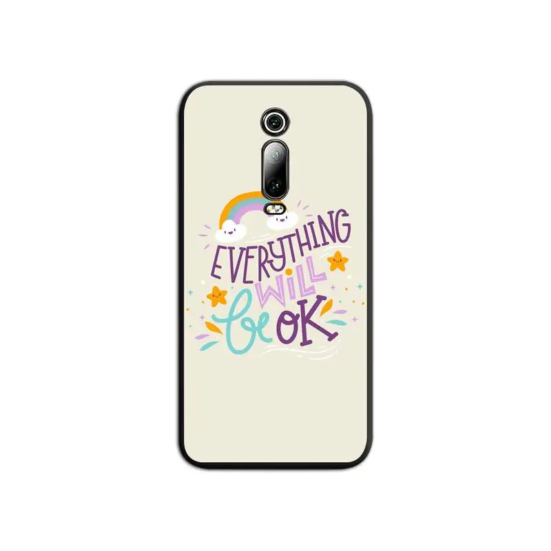 Every Thing Will Be Ok Phone Case For Redmi 9A 9 8A 7 6 6A Note 9 8 8T Pro Max K20 K30 Pro xiaomi leather case handle Cases For Xiaomi