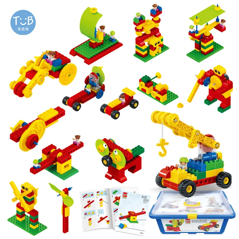 Big Building Blocks DIY High-tech Technology Machinery Engineering Gear Pulley Training institution Teaching Aid Accessories Toy