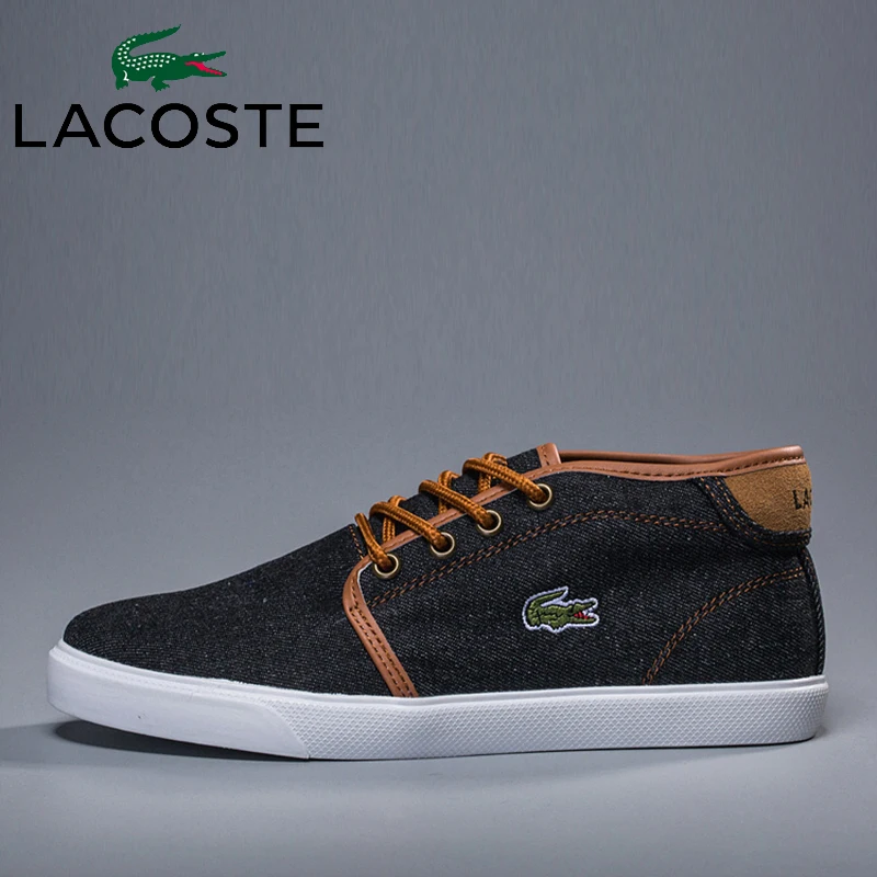 

Lacoste Fashion Sneakers Men Denim Shoes Cool Street Canvas Shoes Lace up Men's Casual Shoes zapatillas hombre
