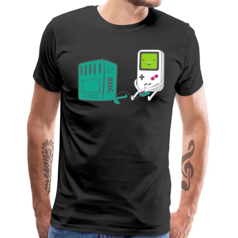 Dominant Bmo_Gaming_-_Adventure_Time_3313 Short Sleeve T-Shirt Summer Fall O-Neck 100% Cotton Tees for Men T-Shirt Gift Bmo_Gaming_-_Adventure_Time_3313 black