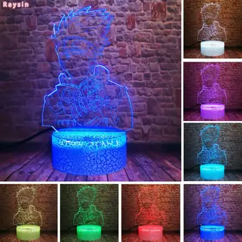 

Anime Naruto Hatake Kakashi 3D Stereo Vision LED Night Light Home Office Decor Touch 7 Color Acrylic USB/Battery Bedside Lamp