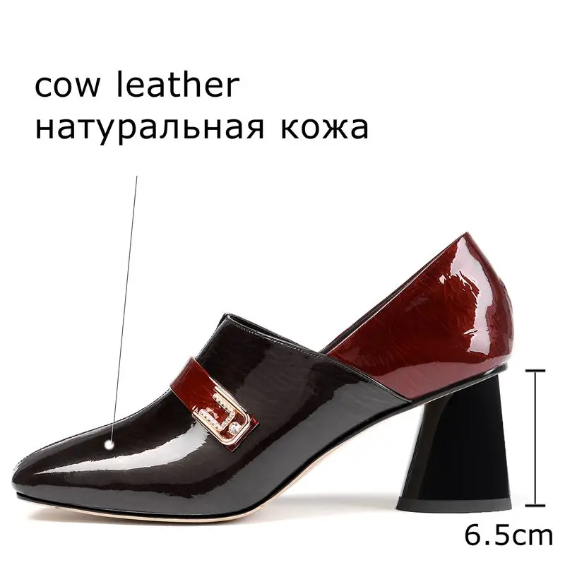 ALLBITEFO genuine leather high heels fashion ladies shoes high heel shoes girls high quality leisure women shoes women heels